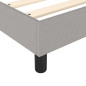 Cadre de lit sans matelas gris clair 90x190 cm tissu