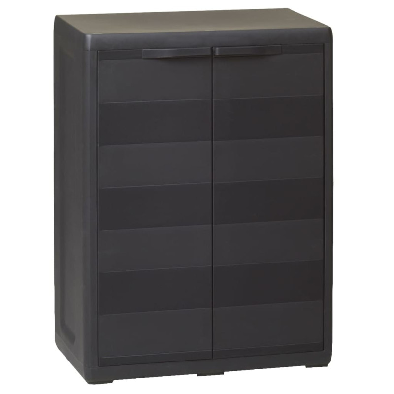 Armoire de rangement de jardin avec 1 étagère Noir