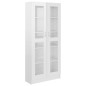 Armoire à vitrine Blanc brillant Bois d’ingénierie