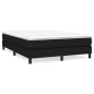 Cadre de lit sans matelas noir 140x190 cm tissu