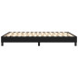 Cadre de lit sans matelas noir 140x190 cm tissu