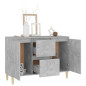 Buffet gris béton 101x35x70 cm bois d ingénierie