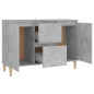 Buffet gris béton 101x35x70 cm bois d ingénierie