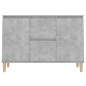 Buffet gris béton 101x35x70 cm bois d ingénierie