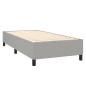 Cadre de lit sans matelas gris clair 90x190 cm tissu