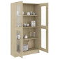 Armoire à vitrine Chêne sonoma 82,5x30,5x150 cm Bois ingénierie