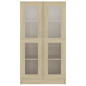 Armoire à vitrine Chêne sonoma 82,5x30,5x150 cm Bois ingénierie