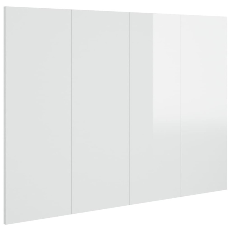 Tête de lit Blanc brillant 120x1,5x80 cm Bois d ingénierie