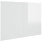 Tête de lit Blanc brillant 120x1,5x80 cm Bois d ingénierie