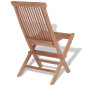 Chaises pliables de jardin lot de 4 Bois de teck solide 