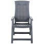 Chaises inclinables de jardin lot de 2 Plastique Anthracite