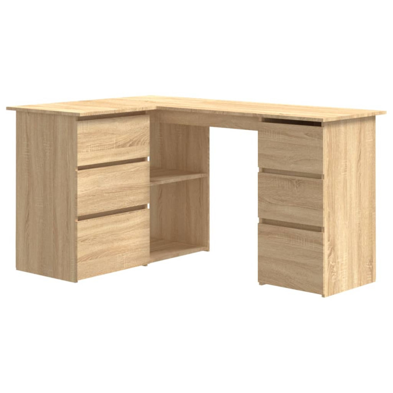 Bureau d angle Chêne sonoma 145x100x76 cm Bois d ingénierie