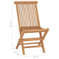 Chaises pliables de jardin lot de 8 Bois de teck solide