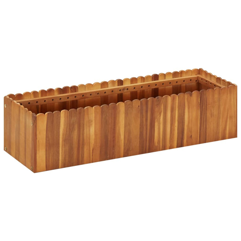 Lit surélevé de jardin 100x30x25 cm Bois massif d acacia