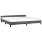 Cadre de lit sans matelas gris foncé 200x200 cm velours