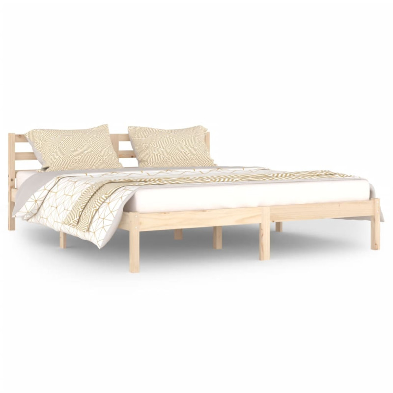 Cadre de lit sans matelas bois massif de pin 160x200 cm