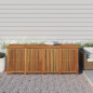 Boîte de rangement de jardin 200x80x75 cm bois massif d acacia 