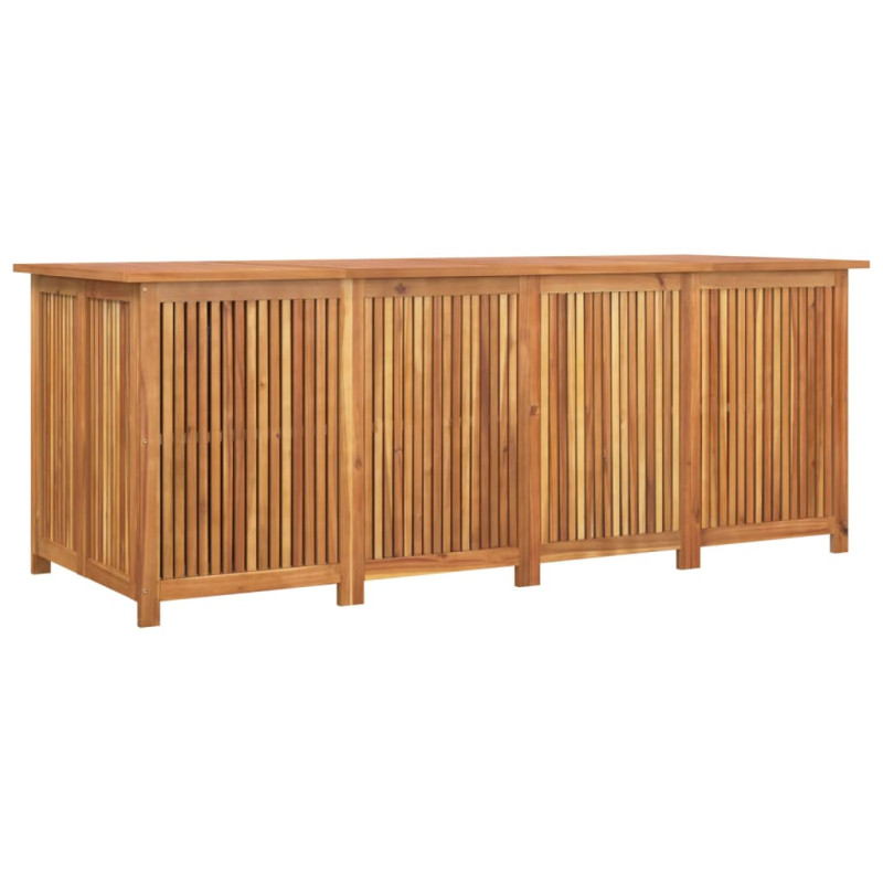 Boîte de rangement de jardin 200x80x75 cm bois massif d acacia 