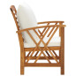 Chaises de jardin avec coussins lot de 2 Bois d acacia massif