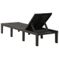 Chaise longue plastique anthracite