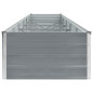 Lit surélevé de jardin Acier galvanisé 480x80x45 cm Gris