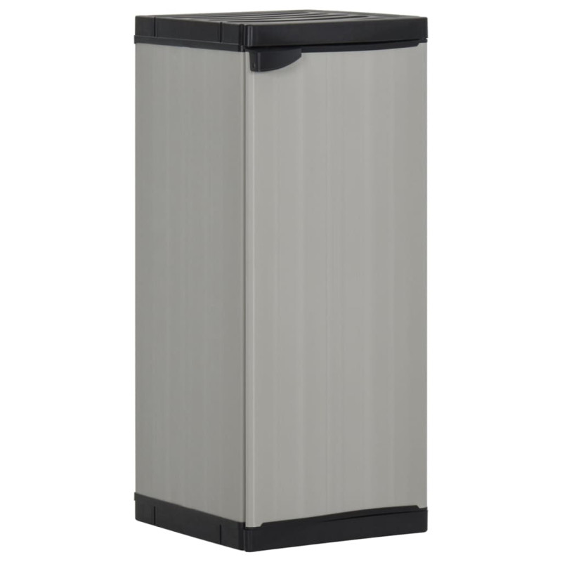 Armoire de rangement de jardin 1 étagère Gris noir 35x40x85 cm