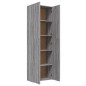 Armoire de bureau Sonoma gris 60x32x190 cm Bois d ingénierie