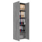 Armoire de bureau Sonoma gris 60x32x190 cm Bois d ingénierie