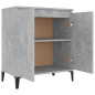 Buffet gris béton 60x35x70 cm bois d ingénierie