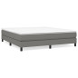 Cadre de lit sans matelas gris foncé 180x200 cm tissu