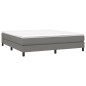 Cadre de lit sans matelas gris foncé 180x200 cm tissu