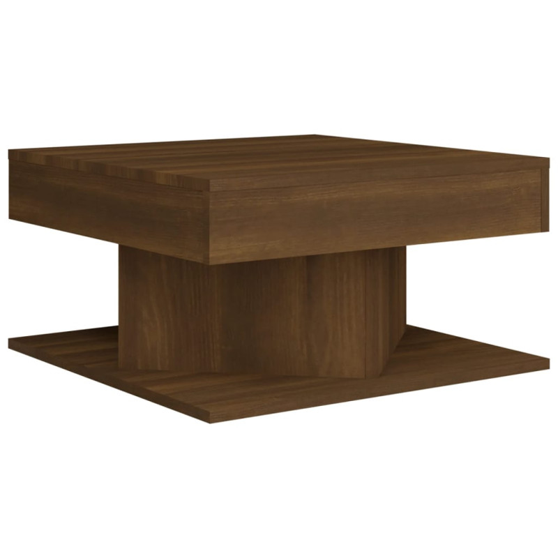 Table basse Chêne marron 57x57x30 cm Bois d ingénierie