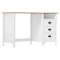 Bureau Hill avec 3 tiroirs 120x50x74 cm Pin solide