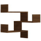 Étagères d angle murales 2 pcs Chêne marron 40x40x50 cm Bois