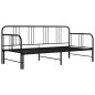 Cadre de canapé lit extensible sans matelas Noir Métal 90x200cm