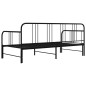 Cadre de canapé lit extensible sans matelas Noir Métal 90x200cm