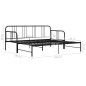 Cadre de canapé lit extensible sans matelas Noir Métal 90x200cm