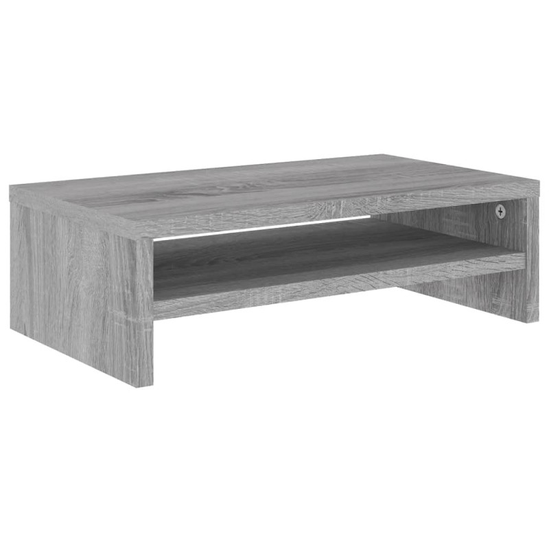 Support de moniteur Sonoma gris 42x24x13 cm Bois d ingénierie