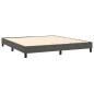 Cadre de lit sans matelas gris foncé 160x200 cm velours