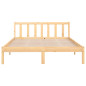 Cadre de lit sans matelas bois massif 140x200 cm