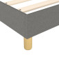 Cadre de lit sans matelas gris foncé 80x200 cm tissu