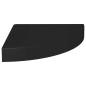 Étagères d angle flottantes 2 pcs noir 25x25x3,8 cm MDF