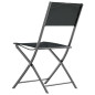 Chaises d extérieur pliables lot de 4 Noir Acier et textilène