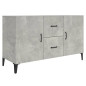 Buffet gris béton 100x36x60 cm bois d ingénierie