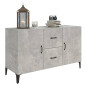 Buffet gris béton 100x36x60 cm bois d ingénierie