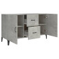 Buffet gris béton 100x36x60 cm bois d ingénierie