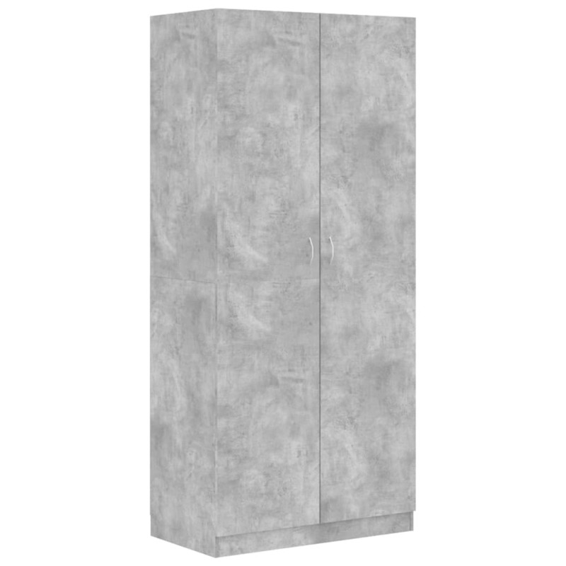 Garde robe Gris béton 90x52x200 cm Bois d’ingénierie