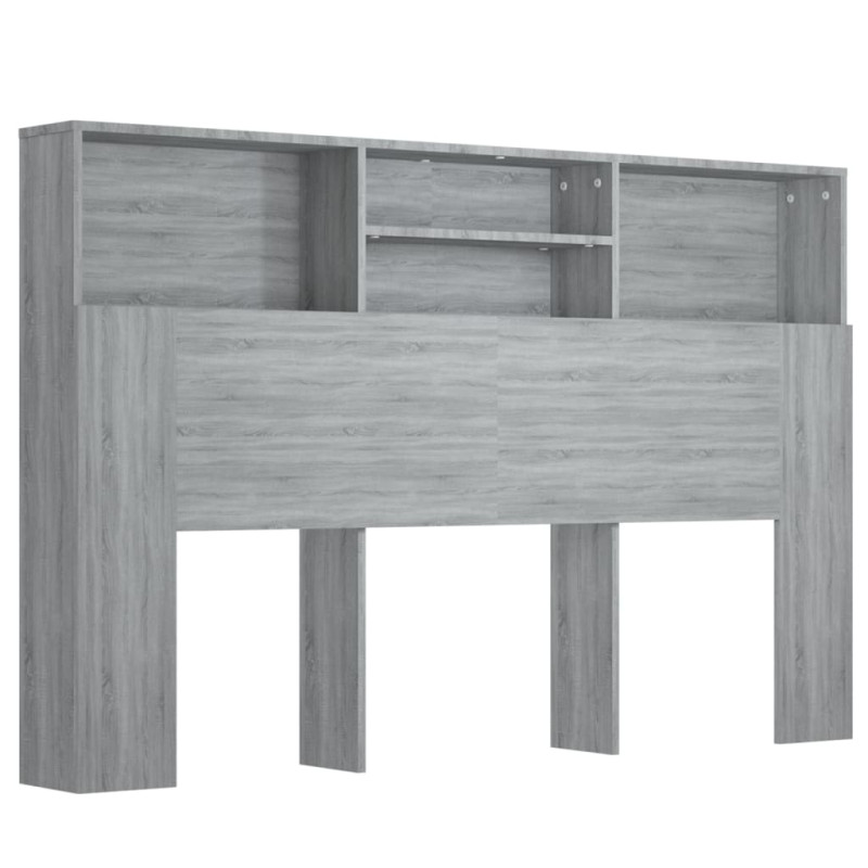 Armoire de tête de lit Sonoma gris 160x19x103,5 cm