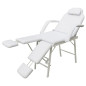 Fauteuil pour traitement facial Similicuir 185x78x76 cm Blanc