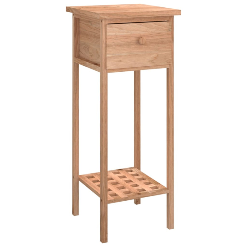 Table d appoint avec tiroir 25x25x60 cm Bois massif de noyer 